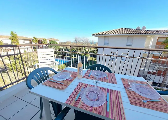2 Pièces Avec Accès Direct Plage, Piscine Et Terrasse - - Fr-1-326-778 * Marseillan (Herault)